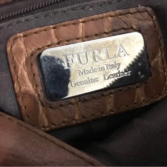 FURLA Made in Italy Genuine Leather brown - Picture 6 of 8